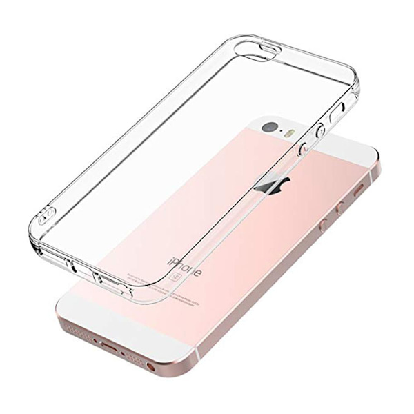 iPhone 5/5S/5SE - Skyddande Silikonskal (FLOVEME) Transparent Transparent/Genomskinlig