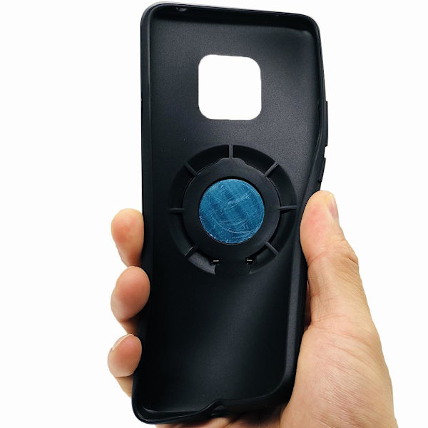 Skyddsskal med Ringhållare i Carbondesign - Huawei Mate 20 Pro Silver