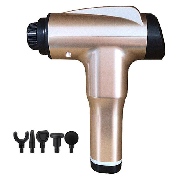 Massage Pistol Muskelstimulans Massage (5 Huvuden) Silver