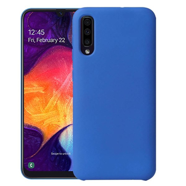 Samsung Galaxy A50 - Stilrent Mattbehandlat Silikonskal Mörkblå