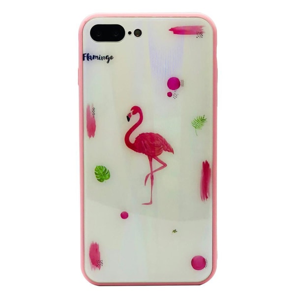 Elegant Skyddskal till iPhone 7 Plus (Härdat glas) Flamingo Flamingo