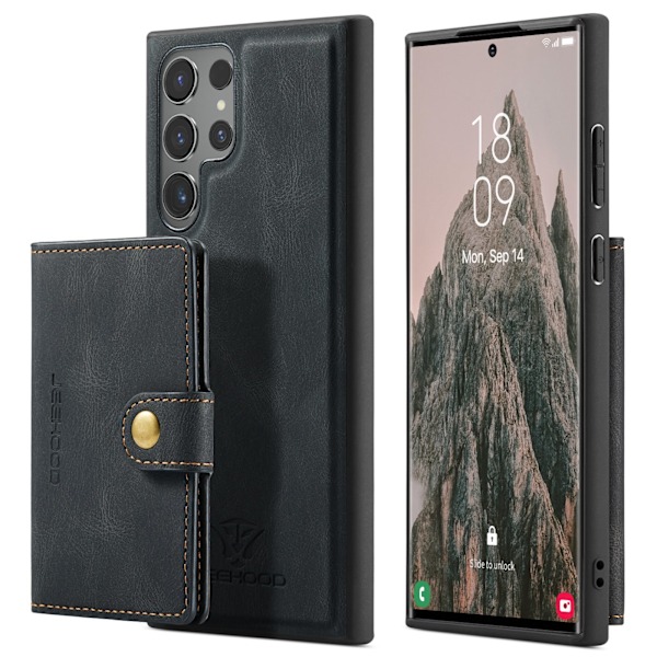 Samsung Galaxy S25 Ultra - Elegant skal med kortfack i premiumklass Brun
