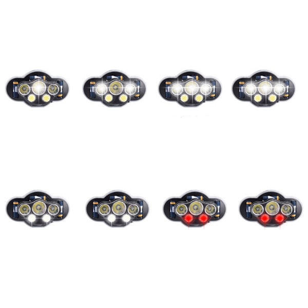 Kraftfull Praktiskt Pannlampa T6 COB LED Svart