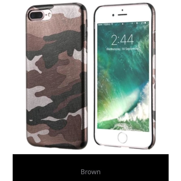 Stilrent Exklusivt Militärmönstrat skal - iPhone 7 PLUS NKOBEE Brun