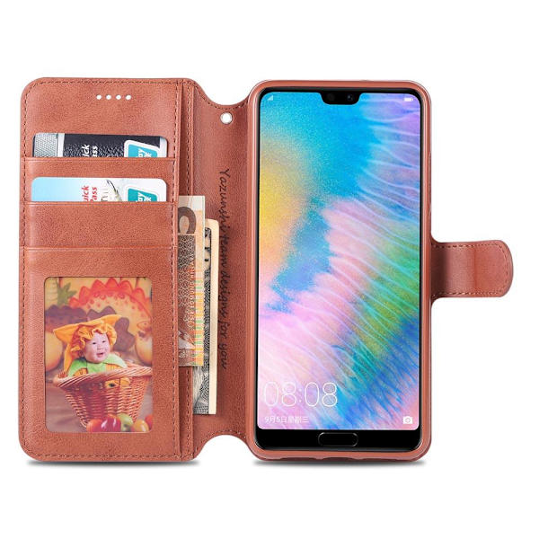 Huawei P20 Pro - Stilrent Stötdämpande Plånboksfodral Röd