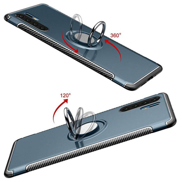Huawei P30 Pro - Praktiskt Stilsäkert Skal Ringhållare (FLOVEME) Blå