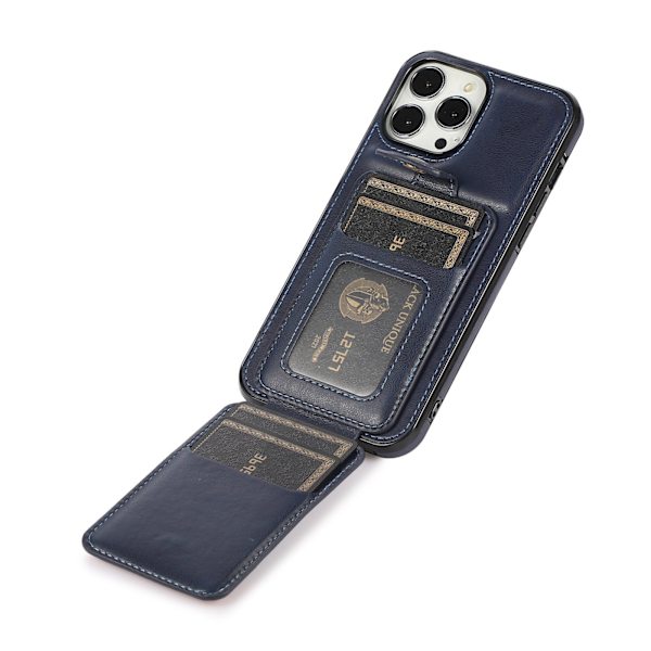 iPhone 14 Pro Max - Skal med Korthållare Mörkblå