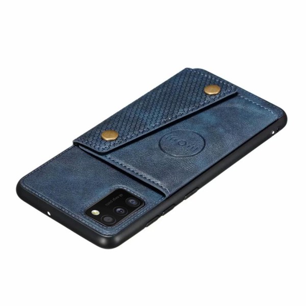 Samsung Galaxy A41 - Skyddsskal med Korthållare Mörkblå