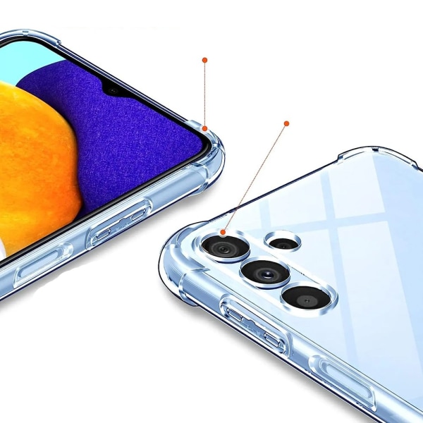 Samsung A14 5G - Beskyttende, stilig silikondeksel Transparent