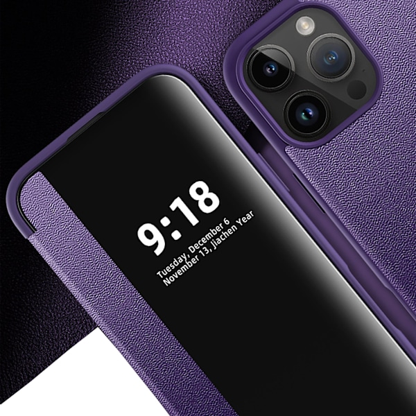 iPhone 16 Pro Max Fodral - Elegant Design med Smart Fönster! Grön