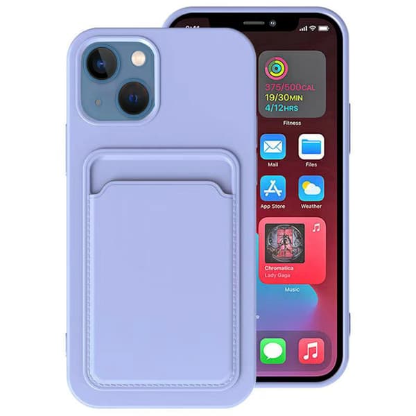 iPhone 14 Plus - Skal med Korthållare Röd