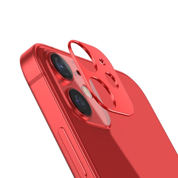 iPhone 12 Mini Aluminiumlegeringsram Kameralinsskydd Röd