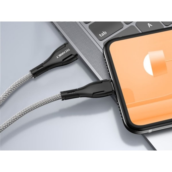 Högdensitetskabel USB-C Typ C 1M 2.4A