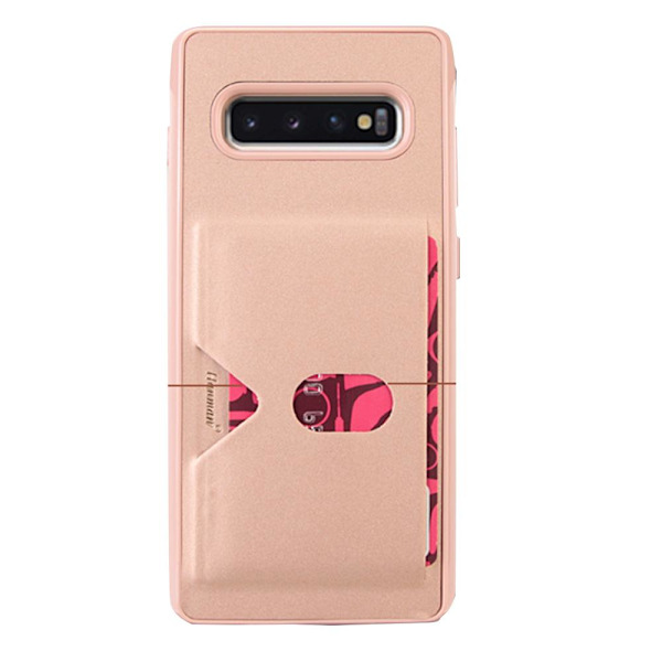Samsung Galaxy S10 Plus - Praktiskt Stilsäkert Skal (HANMAN) Roséguld