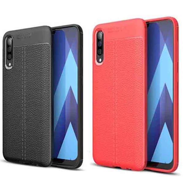 Samsung Galaxy A50 - Skyddande Silikonskal (Auto Focus) Mörkblå