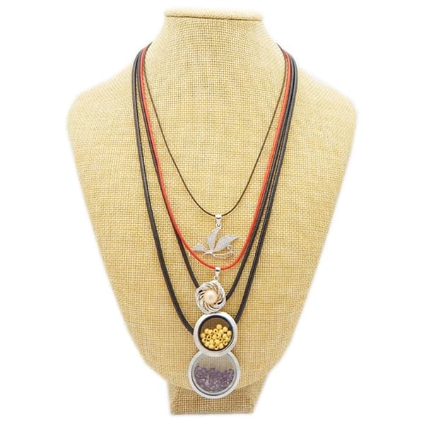 Tunt PU-Läder Halsband Brun