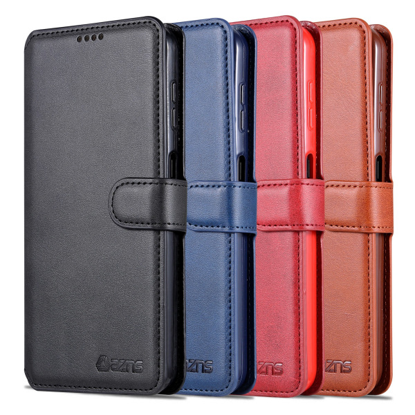 Luxury Leather Wallet case for Samsung galaxy A14 5G Marinblå