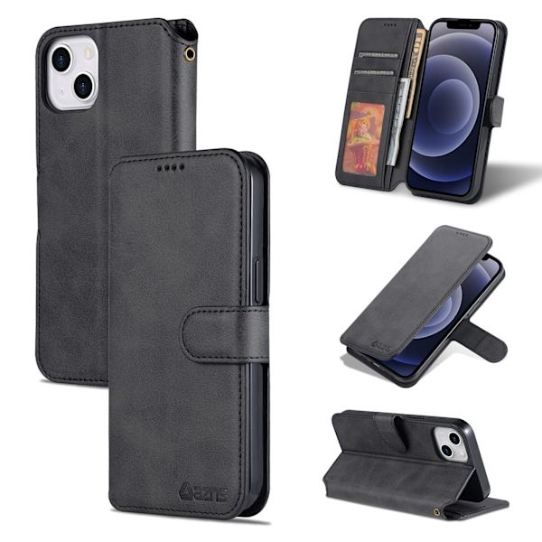 iPhone 14 Plus - Plånboksfodral (AZNS) Blå