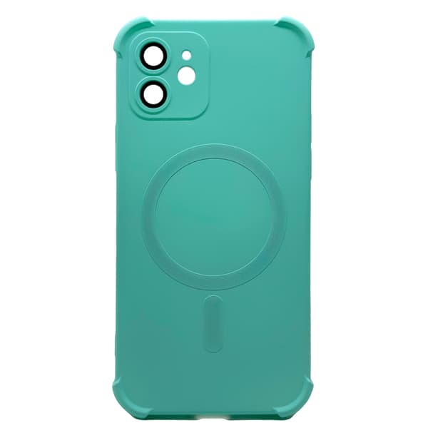 iPhone 12 -  Silikonskal med Magnetiskt Stötskydd Svart