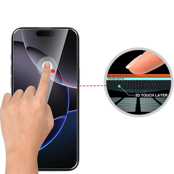 1 set Fram- & Baksida Skärmskydd 0,3mm till iPhone 16