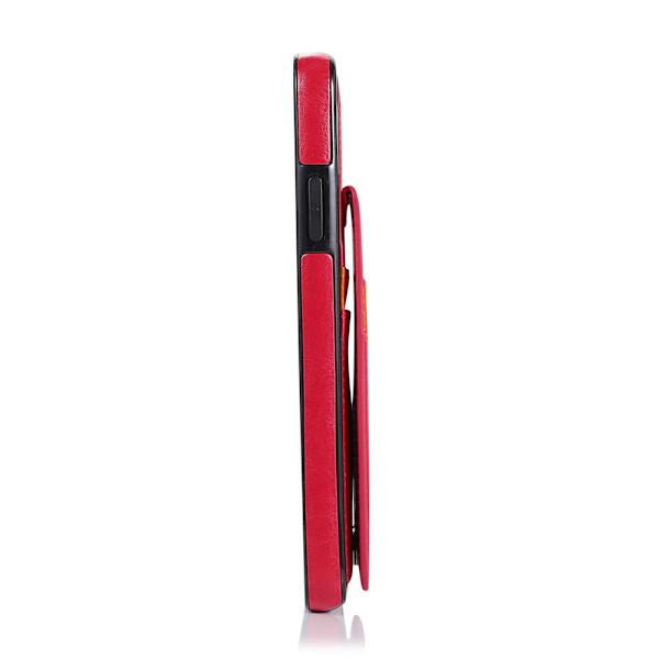 iPhone 12 Pro Max - Praktiskt Skal med Korthållare (LEMAN) Roséguld