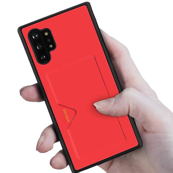 Samsung Galaxy Note10+ - Stilsäkert Skal Kortfack DUX DUCIS Röd