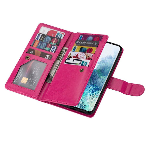 Samsung Galaxy S21 Plus - 9-Card Wallet Case Röd