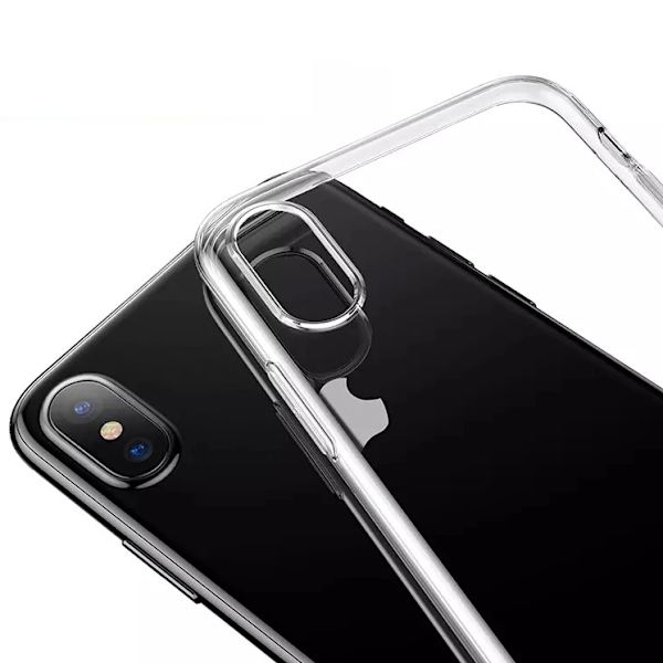 iPhone XS Max - Stötdämpande Silikonskal med Skärmskydd Transparent
