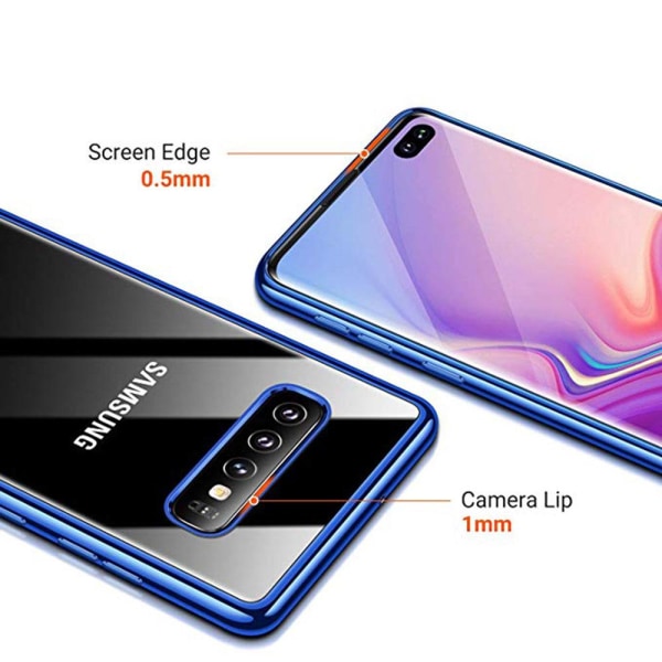 Tehokas pehmeästä silikonista valmistettu suojakuori Samsung Galaxy S10:lle Svart