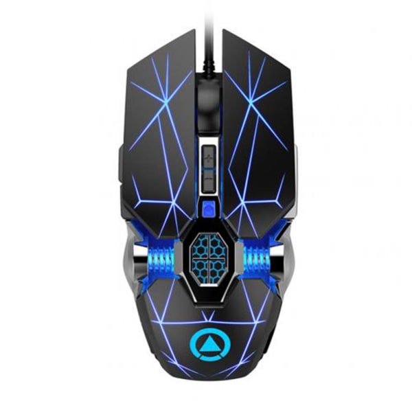 Professionell Gaming Mus Ergonomisk Bekväm Snabb (LED Ljus) Vit Vit