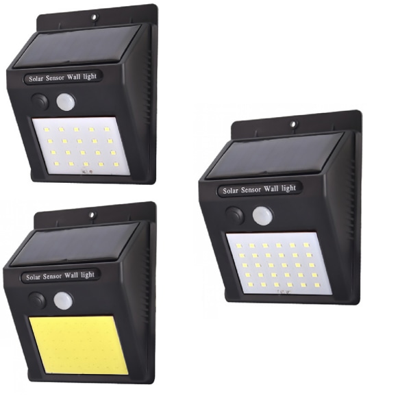 Solcells PIR Automatisk Utomhusbelysning 20 LED