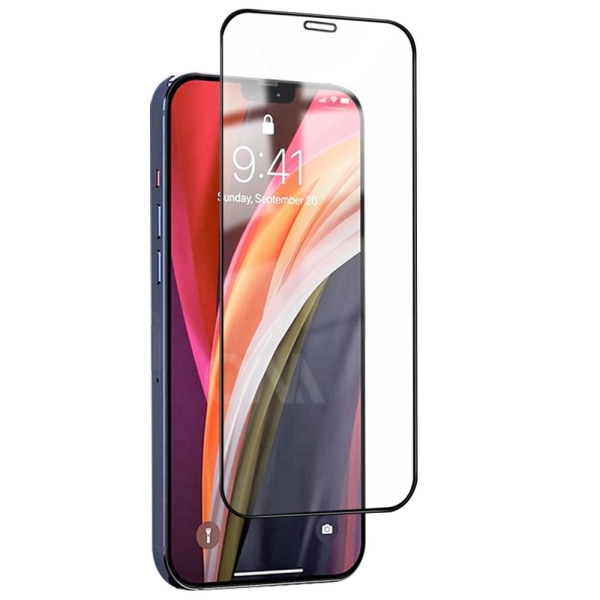 iPhone 12 Mini Skärmskydd Carbon-fiber 9H 0,3mm Transparent Svart