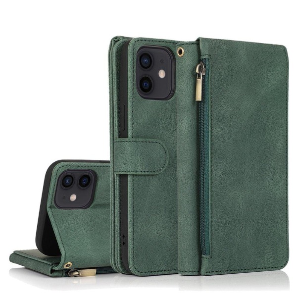 iPhone 12 - Floveme Wallet Cover Brun