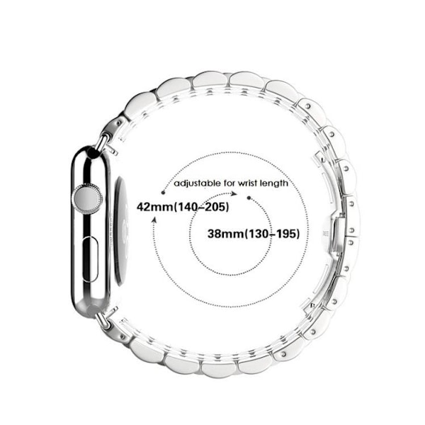 Apple Watch 4 - 44mm - Stilren stållänk Guld/Silver Metall