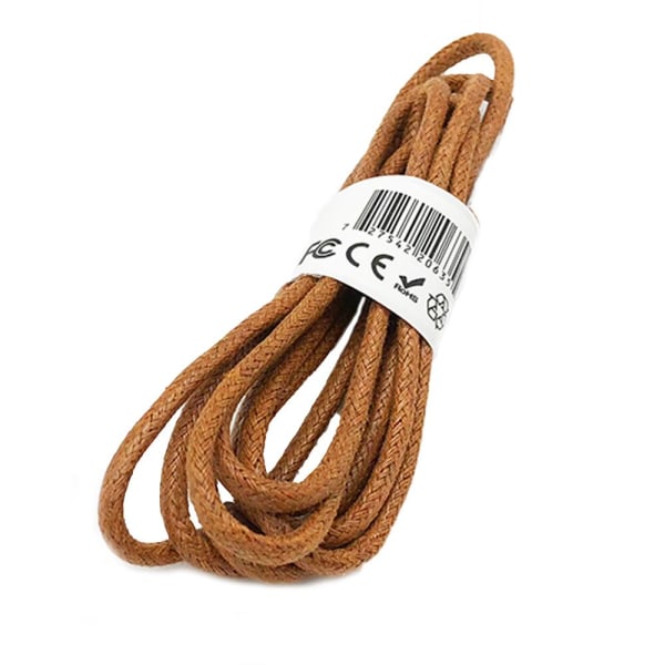 Voksede snørebånd (snørebånd) 80cm Mörkbeige