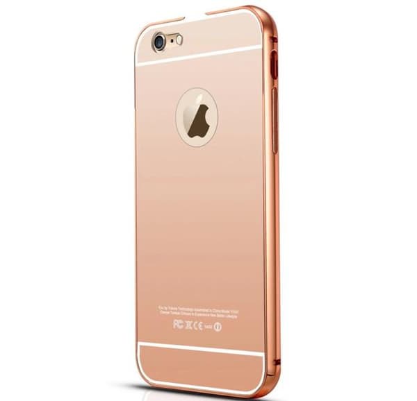 iPhone 6/6S - Elegant skal fr�n LEMAN (ram i Aluminium) Silver Silver/Grå
