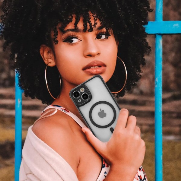 iPhone 15 Plus - Smidigt Magnetiskt Matt Fodral