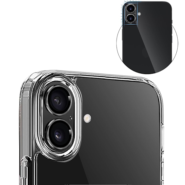 iPhone 16/16 Plus Kameralinsskydd 2.5D HD-Clear