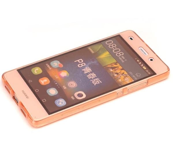 Huawei P9 - Dubbelsidigt Silikonfodral med TOUCHFUNKTION Rosa