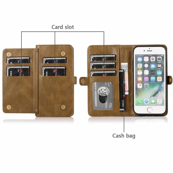 Dobbelt Wallet Case - iPhone SE 2020 Svart