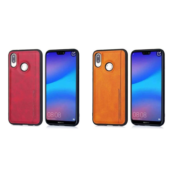 Huawei P20 Lite - Stilrent Skal i Pu-Läder (DIAOBAOLEE) Ljusbrun Ljusbrun