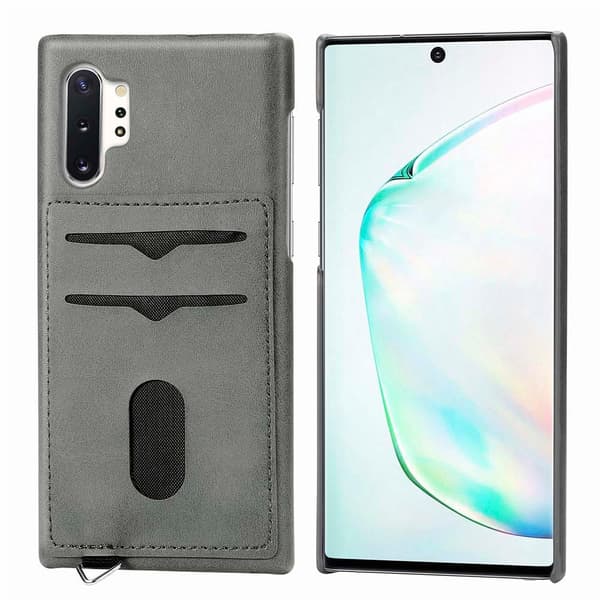 Samsung Galaxy Note10+ - Professionellt Skal med Kortfack LEMAN Ljusbrun Ljusbrun