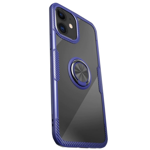 iPhone 12 - LEMAN Skal med Ringhållare Blå