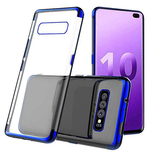 Effektfullt Skal av mjuk Silikon till Samsung Galaxy S10 Plus Guld