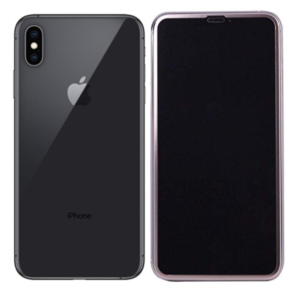 iPhone XS Max ProGuard Skärmskydd 3D Aluminiumram (ORIGINAL) Svart