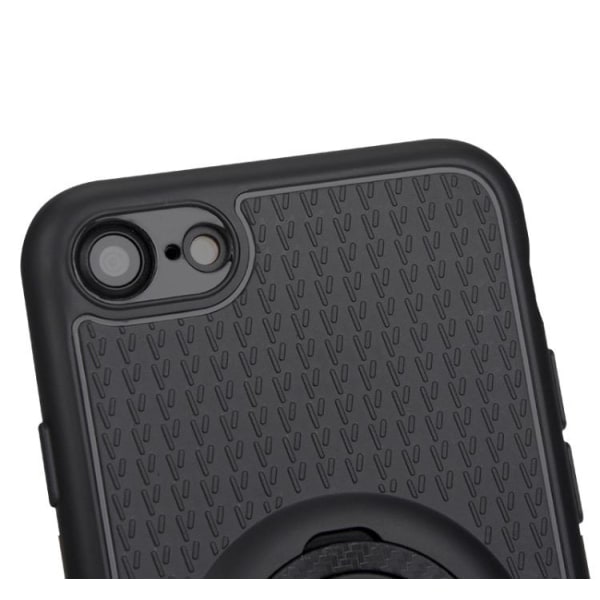 iPhone 7 PLUS - Carbon Silikonskal med Ringhållare FLOVEME Rosaröd