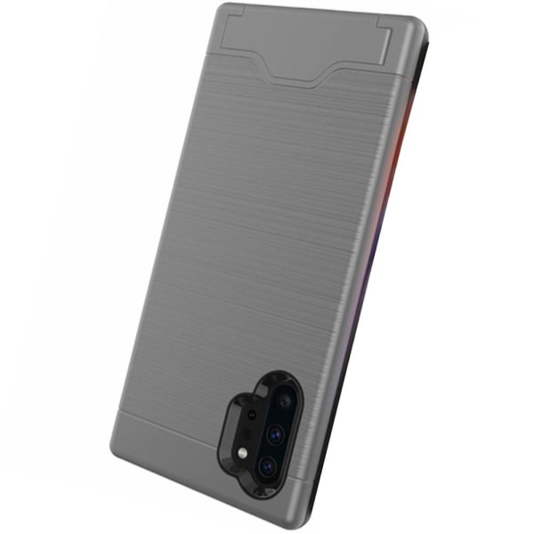 Samsung Galaxy Note10 Plus - Praktiskt Skyddsskal med Kortfack Grön