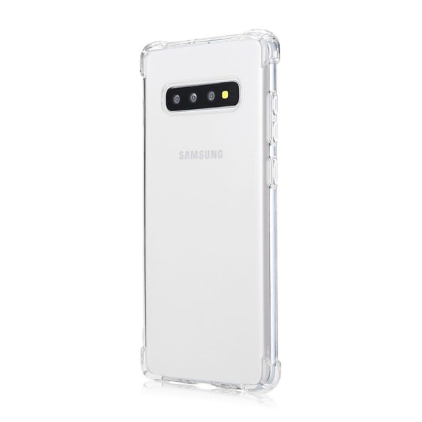 Samsung Galaxy S10 Plus - St�td�mpande Floveme Silikonskal Svart/Guld