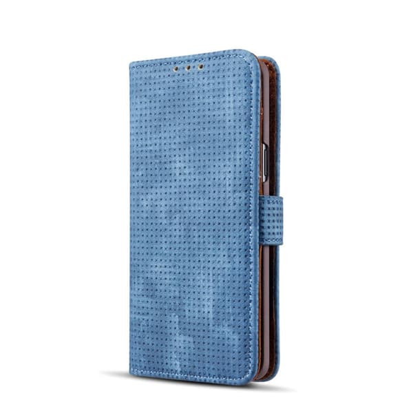 Plånboksfodral i Retrodesign från LEMAN till Samsung Galaxy S9+ Blå Blå