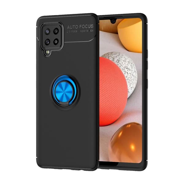 Samsung Galaxy A12 - Skal med Ringhållare Blå